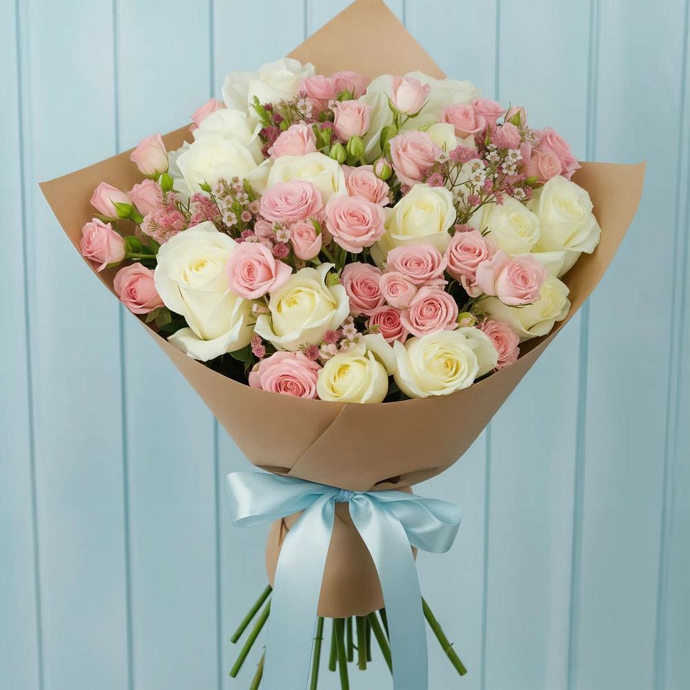 Букет цветов из: Розы в Черное