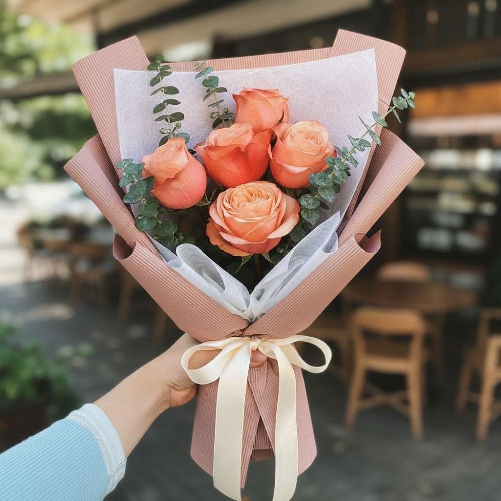 Букет цветов из: Розы в Черное