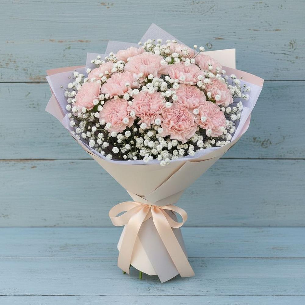 Букет цветов из: Гвоздики в Черное