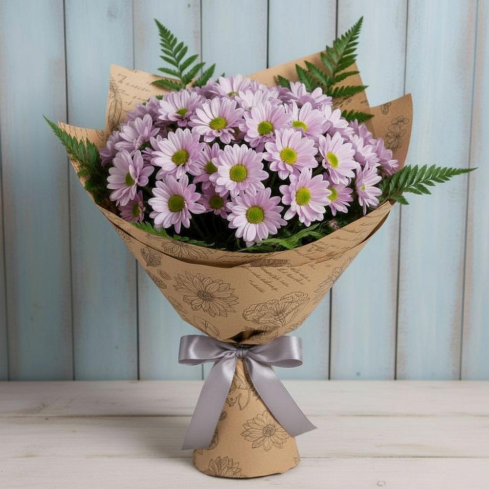 Букет цветов из: Хризантемы в Черное