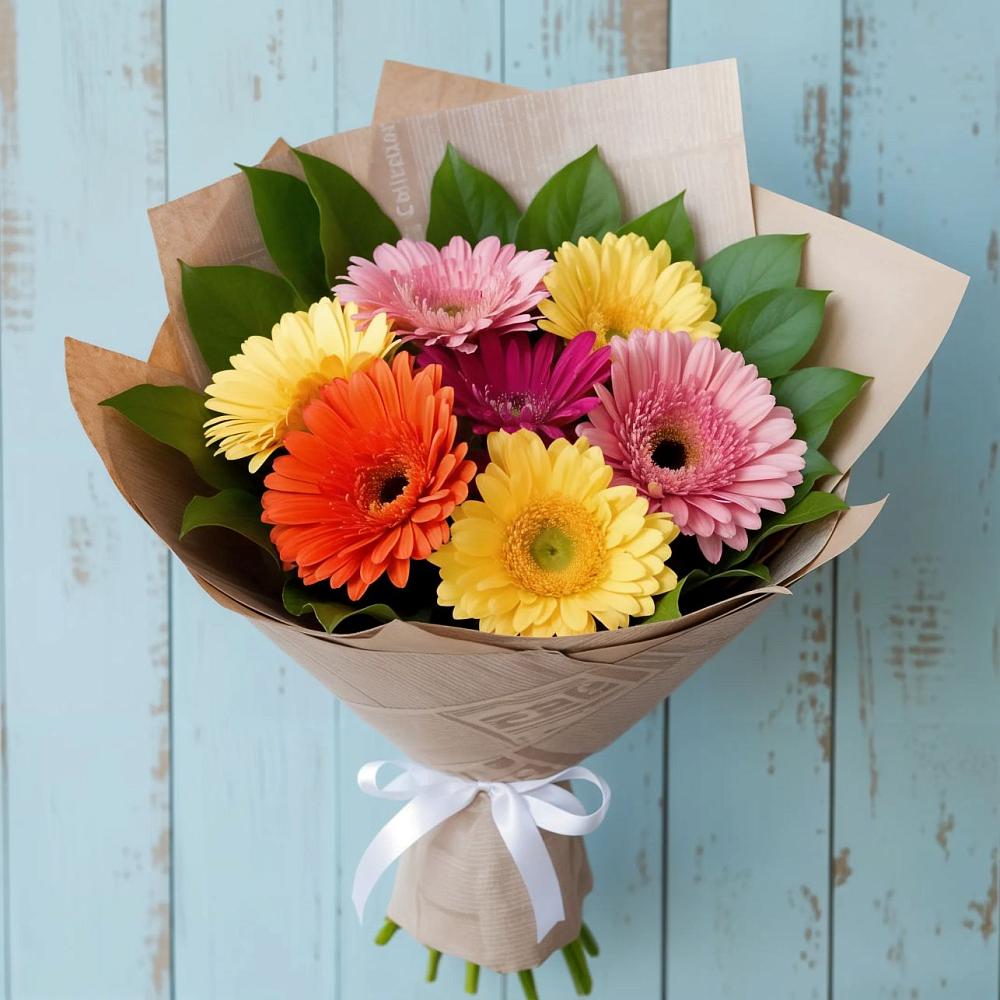 Букет цветов из: Герберы в Черное