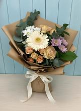 Букет цветов из:  Герберы и Хризантемы #REPLACE_PRED# Черное