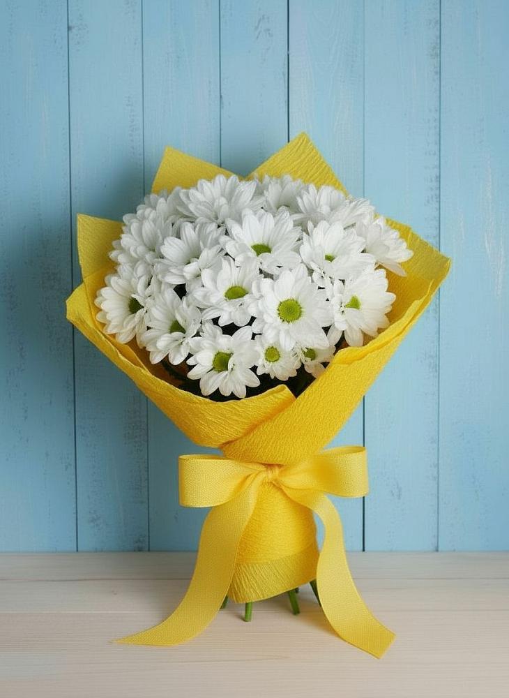 Букет цветов из: Хризантемы в Черное