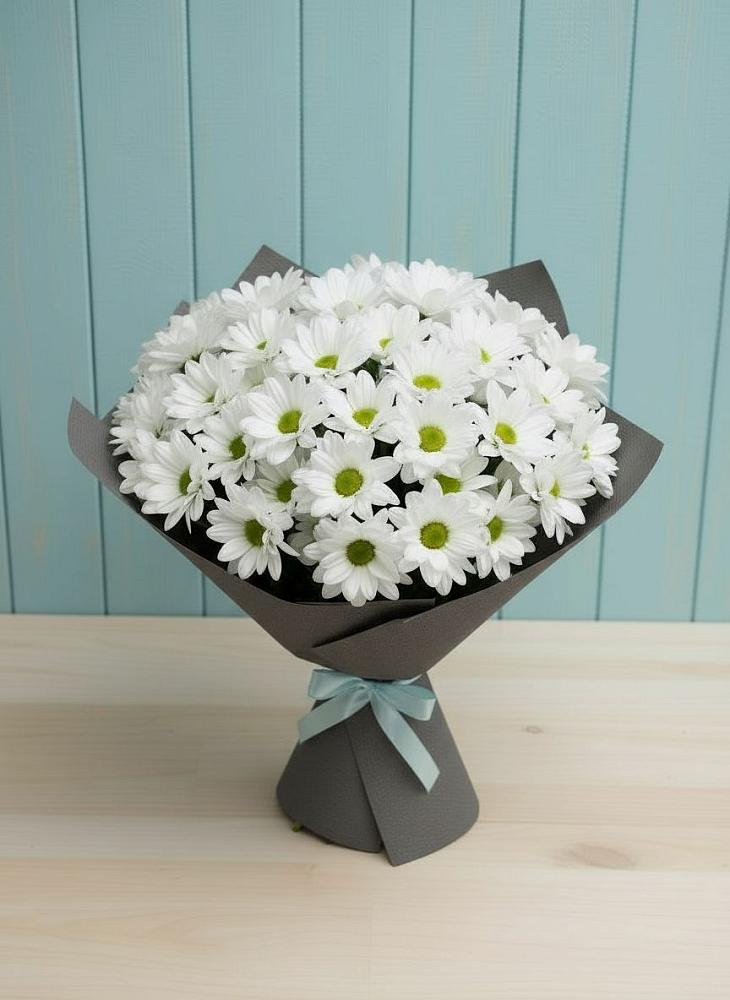 Букет цветов из: Хризантемы в Черное