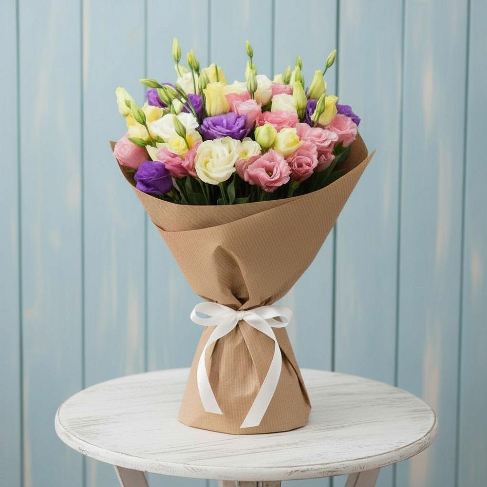 Букет цветов из: Лизиантусы в Черное