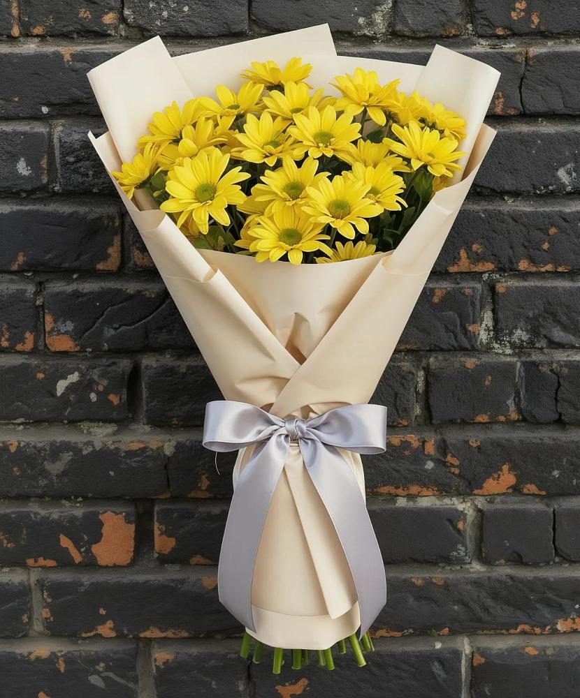 Букет цветов из: Хризантемы в Черное