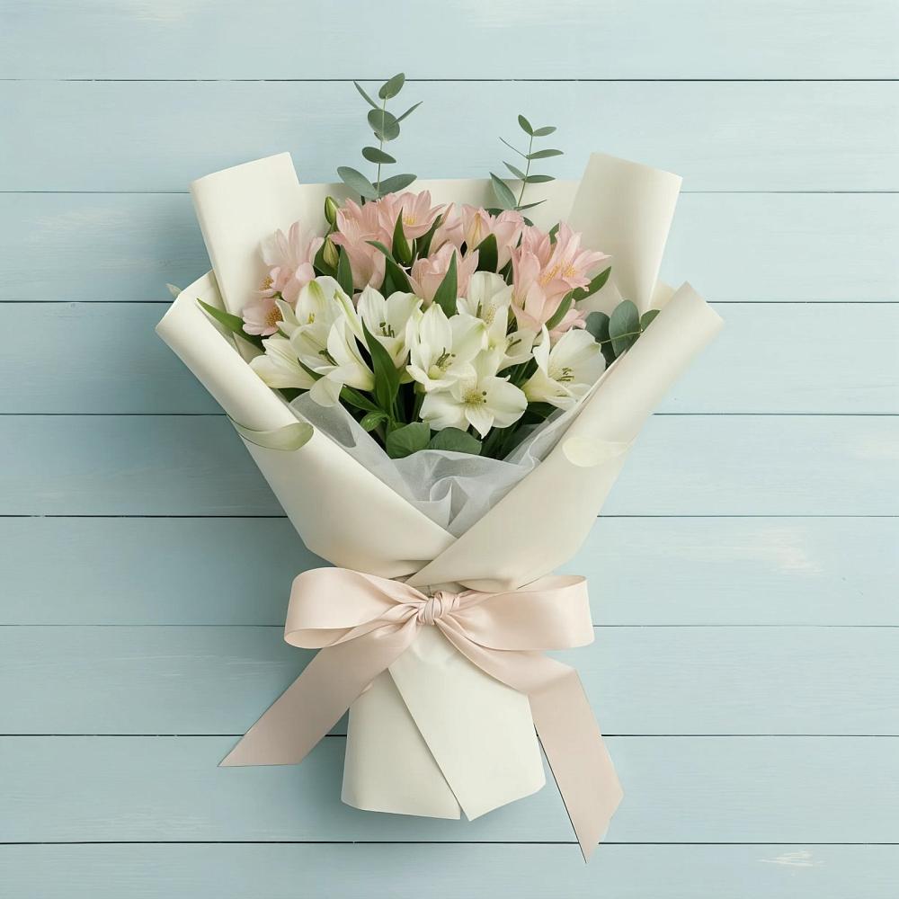 Букет цветов из: Альстромерии в Черное