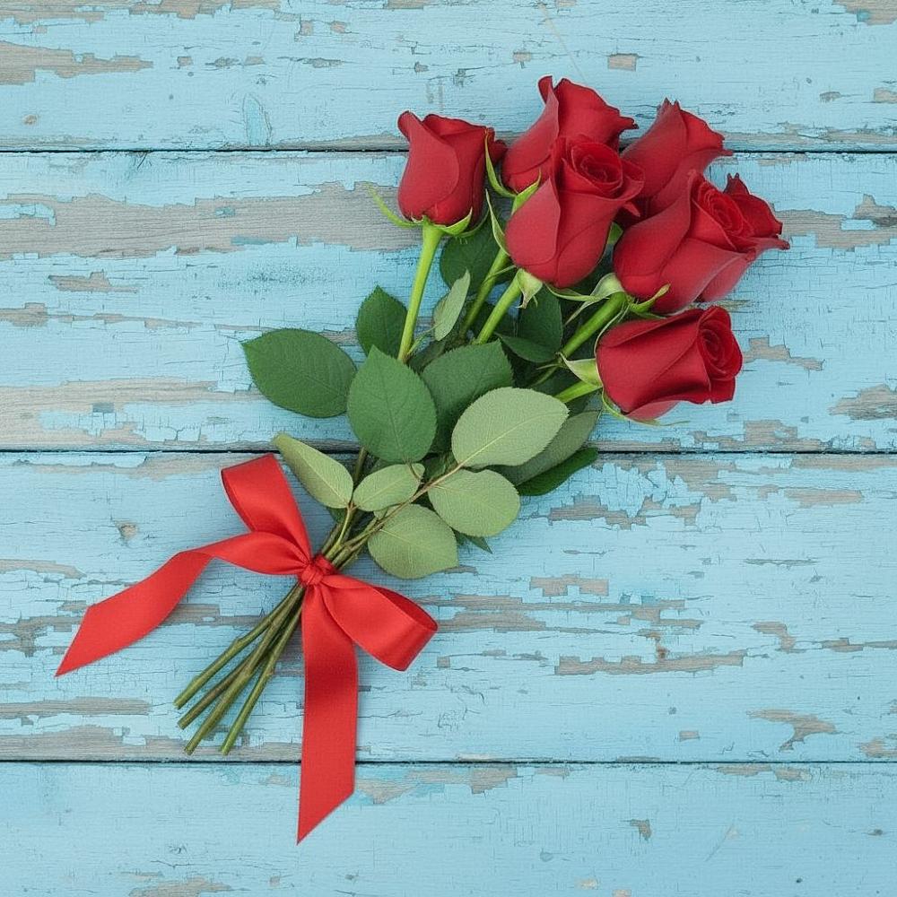 Букет Красные розы в Черное