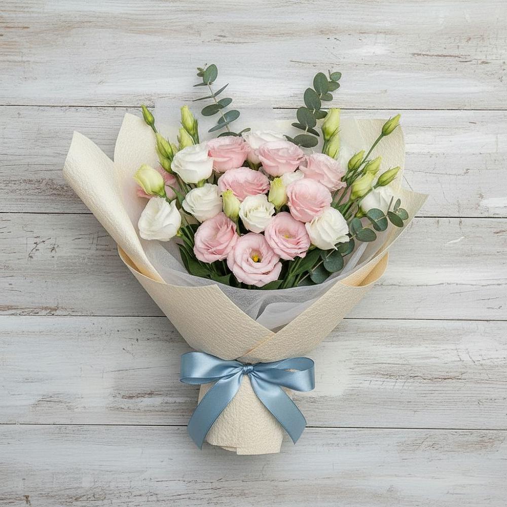 Букет цветов из: Лизиантусы в Черное